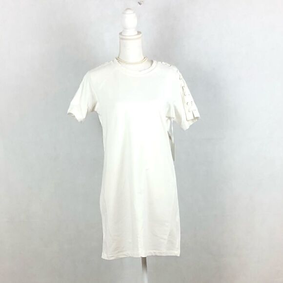 NWT 1 State Lace Up Shoulders Sweatshirt D… - Picture 1 of 9